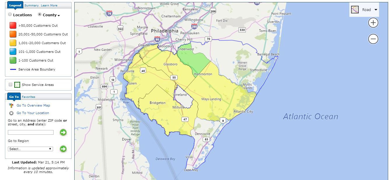 Outage MAp